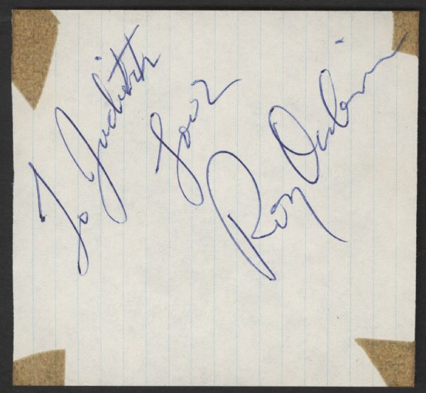 Roy Orbison Signed Inscription