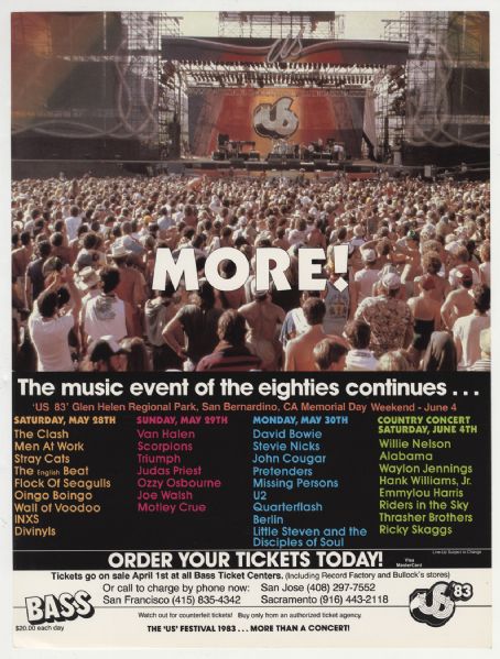 US Festival 1983 Original Concert Poster