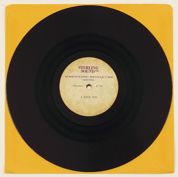 Donovan "I Love You" Master 45 From Sterling Sound Inc.