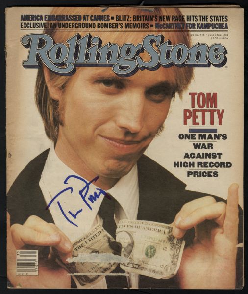 Tom Petty Signed "Rolling Stone" Magazine