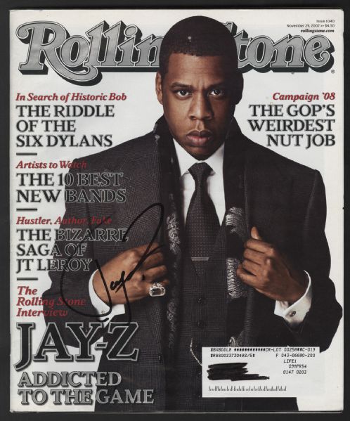 Jay-Z Signed Rolling Stone Magazine Cover