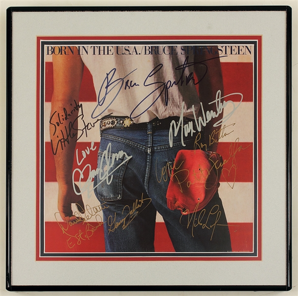 Bruce Springsteen and The E Street Band Signed "Born In The USA Album Flat