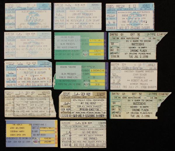 Original Rock & Roll Concert Ticket Collection Featuring The Who and The Rolling Stones