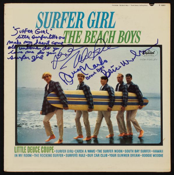 Beach Boys Signed "Surfer Girl" Album