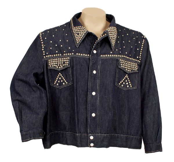 Alice Cooper Owned & Worn Denim Jacket With Studs