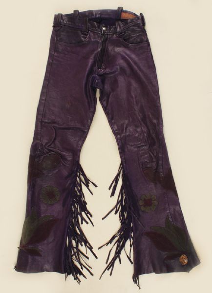 Sly Stone Owned & Worn Purple Leather Pants