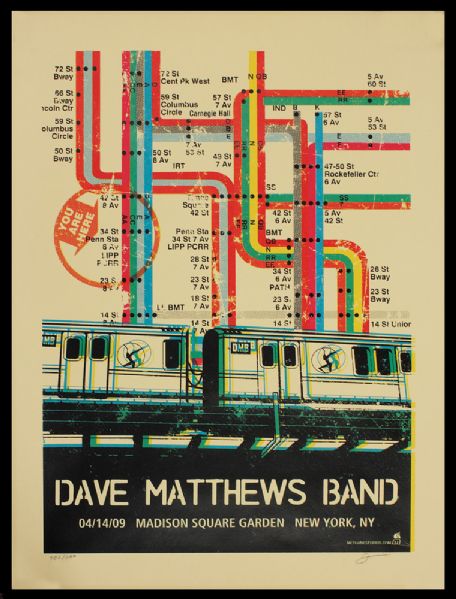 Dave Matthews Band Original Limited Edition Madison Square Garden Concert Poster