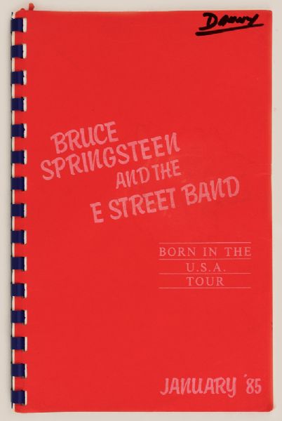 Danny Federicis Personal Bruce Springsteen 1985 Born In The U.S.A.  Tour Itinerary