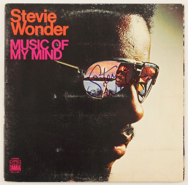 Stevie Wonder Signed "Music of My Mind" Album