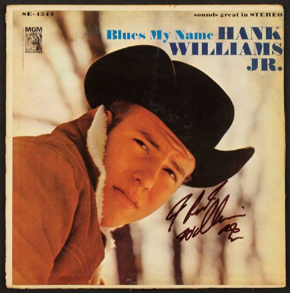 Hank Williams, Jr. Signed  "Blues My Name" Album