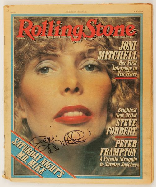 Joni Mitchell Signed Rolling Stone Magazine