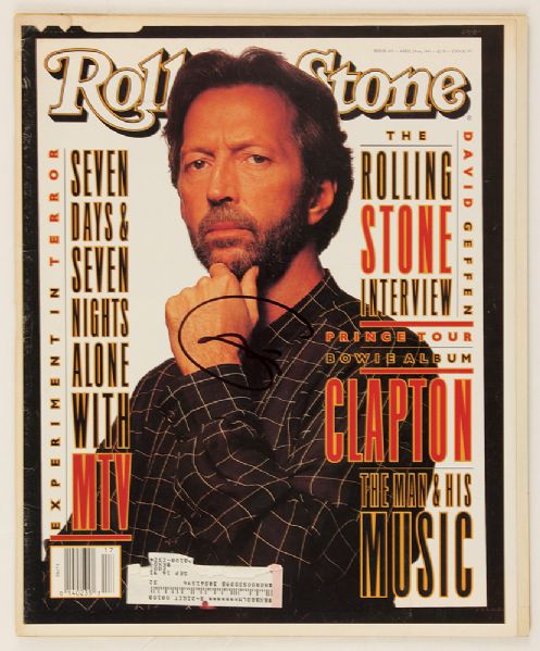 Eric Clapton Signed Rolling Stone Magazine