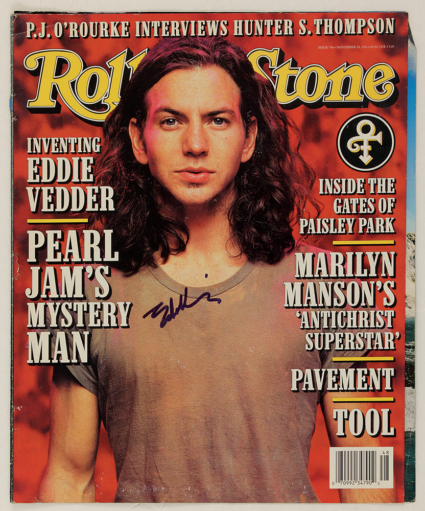 Eddie Vedder Pearl Jam Platinum Cuts Rock Trading Card W/ 