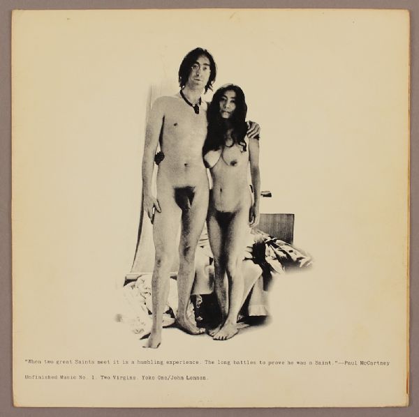 John Lennon and Yoko Ono "Two Virgins" Original Album Cover