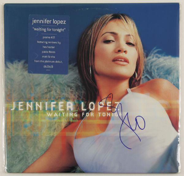 Jennifer Lopez Signed "Waiting For Tonight" Album Cover