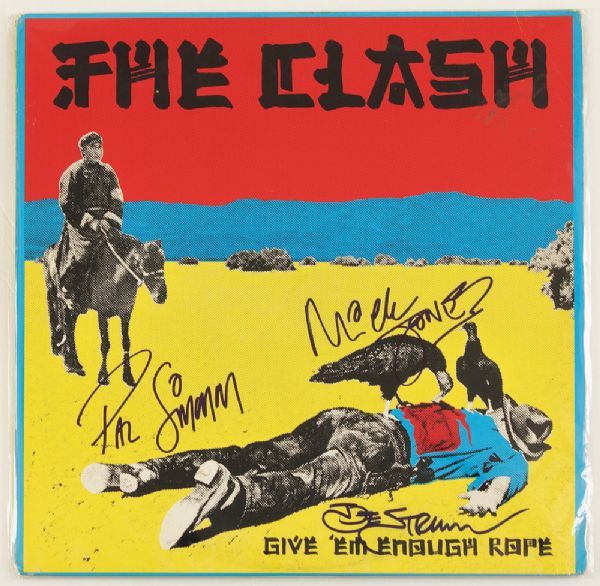 The Clash Signed "Give "Em Enough Rope" Album