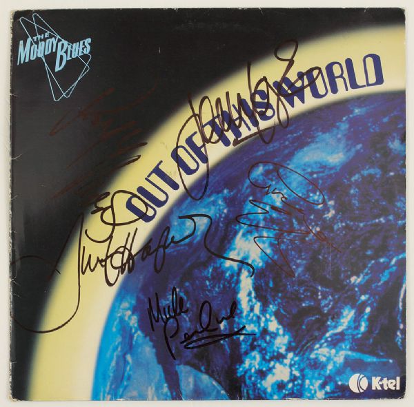 Moody Blues Signed "Out Of This World" Album Cover