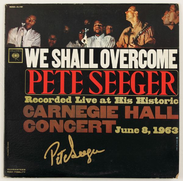 Pete Seeger Signed "We Shall Overcome" Album