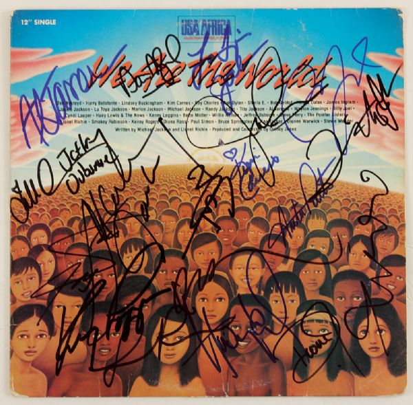 "We Are The World" Album Signed by 18 Performers