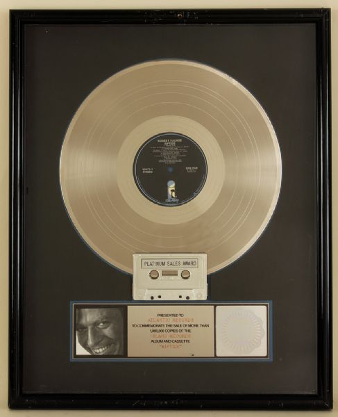 Robert Palmer "Riptide" Original RIAA Platinum Album and Cassette Award