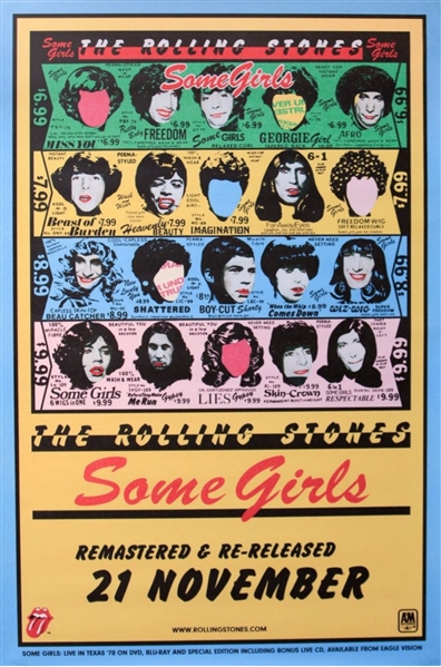 Rolling Stones Original "Some Girls" Release Poster, 2011