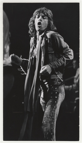 Lot Detail - Mick Jagger Original Chuck Pulin Stamped Photograph