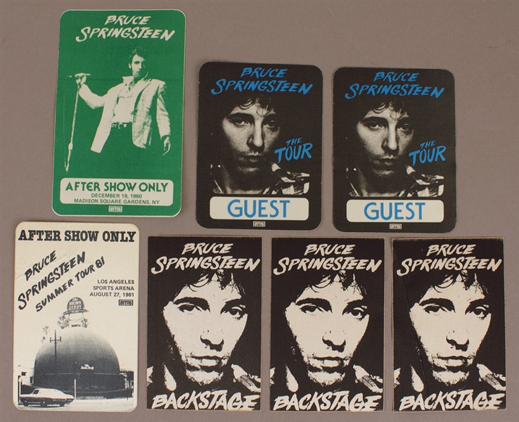 Bruce Springsteen1980 and 1981 Original Backstage Concert Passes