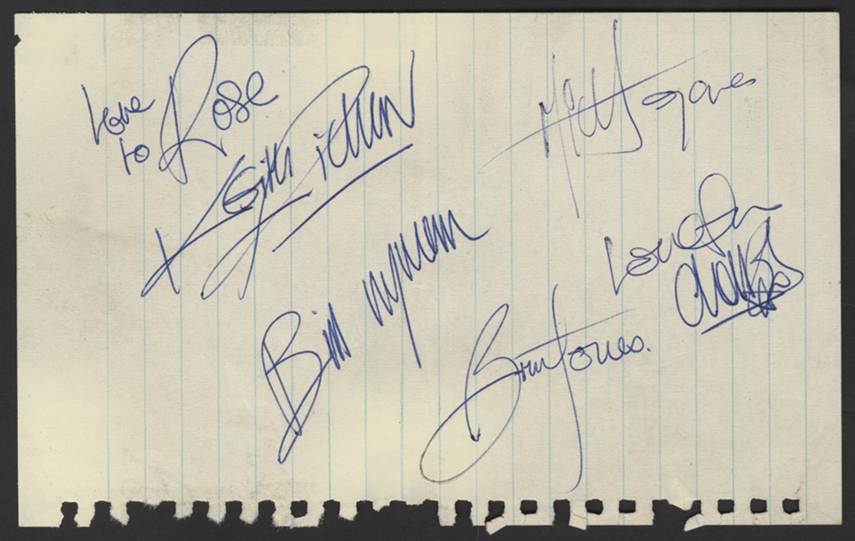 Rolling Stones Signatures With Brian Jones