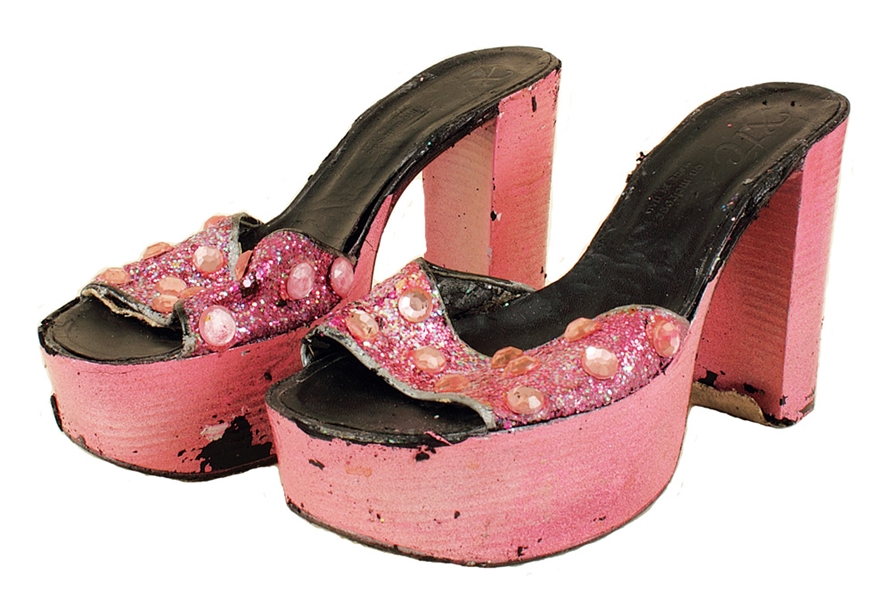 Britney Spears Stage Worn Pink Platform Shoes