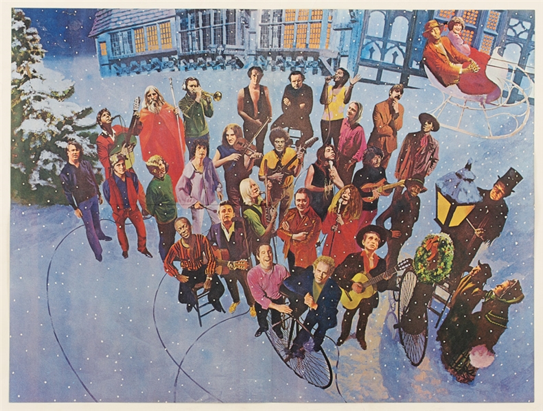 Columbia Records Original Christmas Foldout Poster