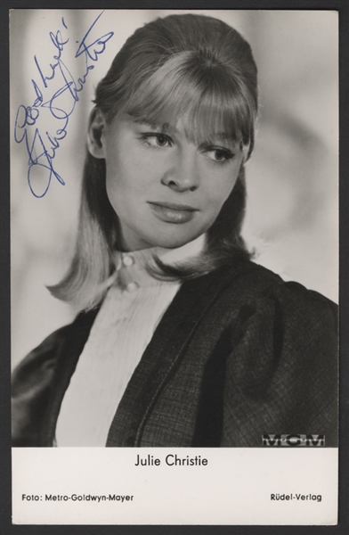 Julie Christie Signed & Inscribed Picture Postcard