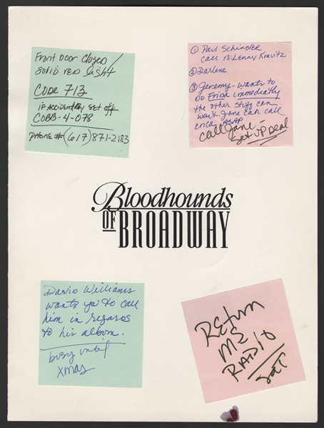 Madonna Handwritten Notes