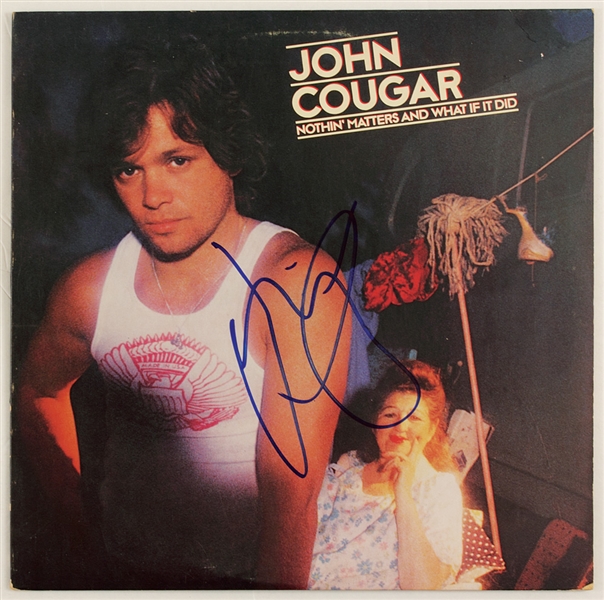 John Cougar Signed "Nothin Matters and What If It Did" Album Cover