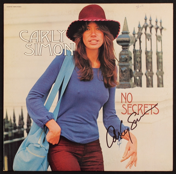 Carly Simon Signed "No Secrets" Album Cover