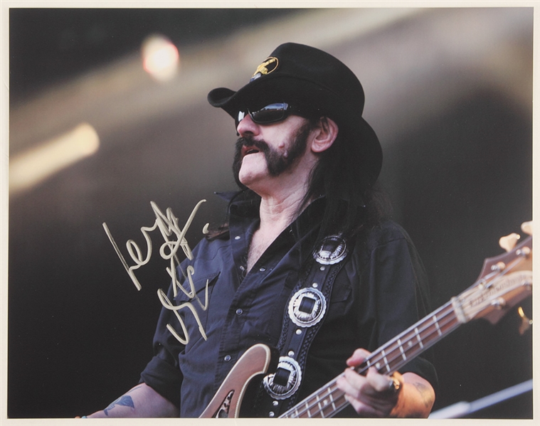 Motorhead Lemmy Kilmister Signed 11 x 14 Photograph             