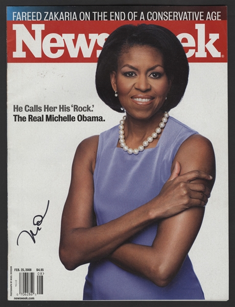 Michelle Obama Signed Newsweek Magazine