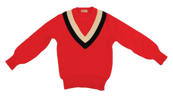 Lot Detail - Elvis Presley 1950's Owned & Worn Custom Made Red Knit Sweater