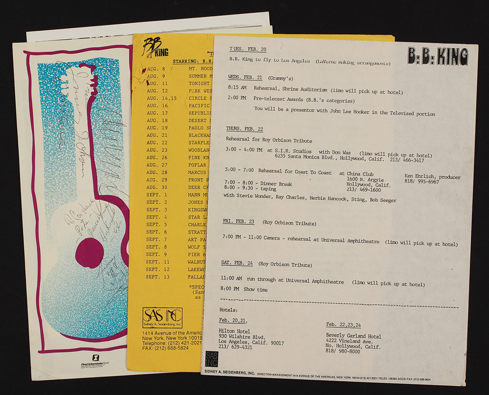 Lot Detail - B.B. King Original Tour Archive