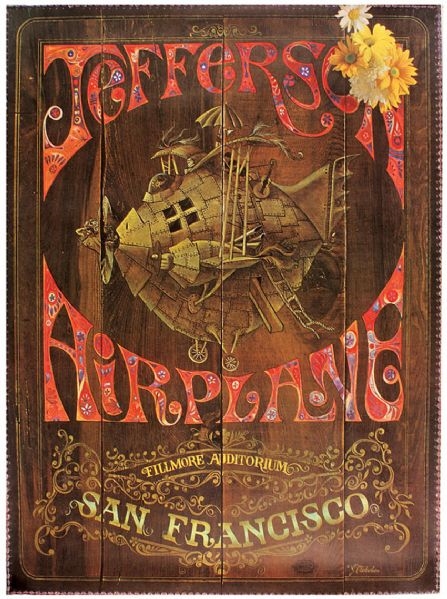 Jefferson Airplane Fillmore West  Reproduction Concert Poster