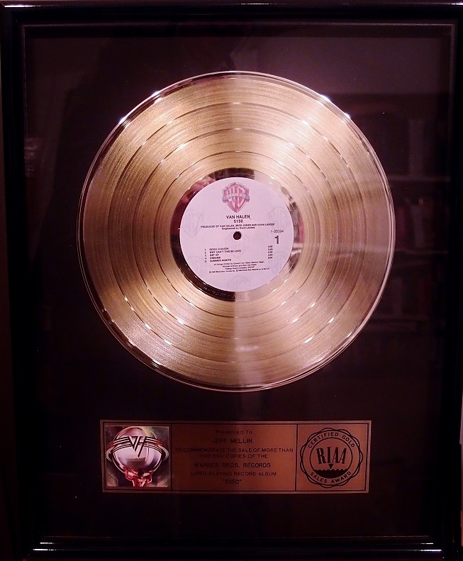 Lot Detail - Van Halen Original RIAA Platinum Award for “5150”