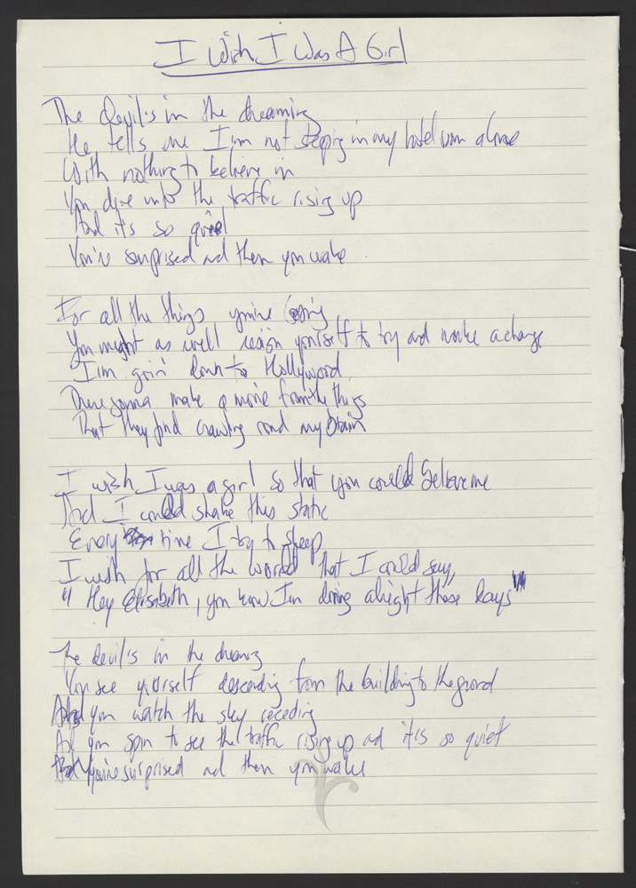 Lot Detail - Counting Crows Adam Duritz Handwritten 