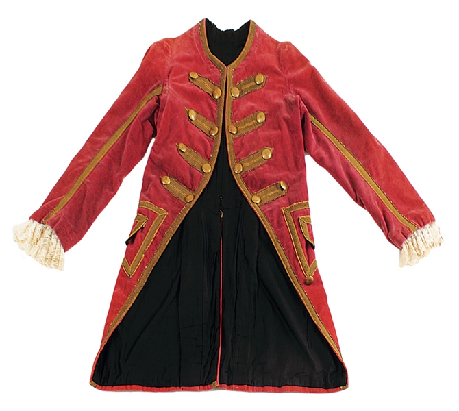 Jimi Hendrix Owned & Worn Military Style Red Velvet Coat