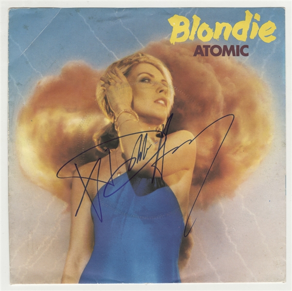 Lot Detail Blondie Debbie Harry Signed Atomic 45 Record Sleeve