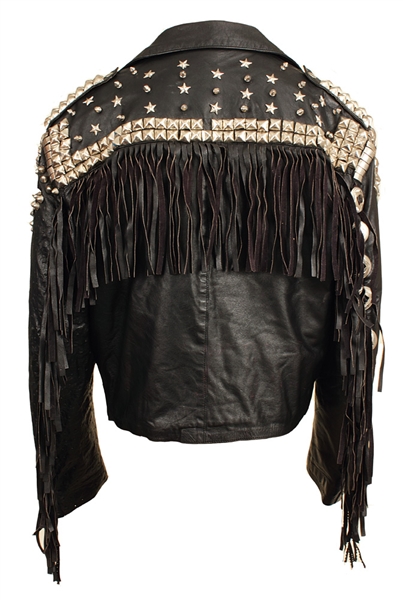 Lot Detail - Axl Rose Owned & Worn Custom Made Studded Fringe Leather ...