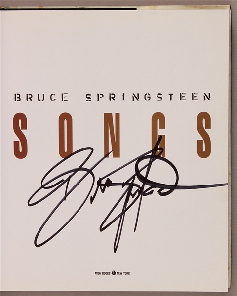 Bruce Springsteen Signed "Songs" Book