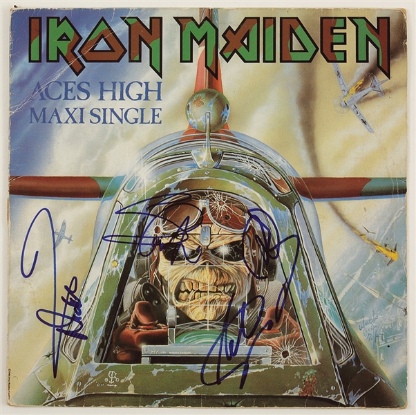 Iron Maiden Signed "Aces" High" Single Album