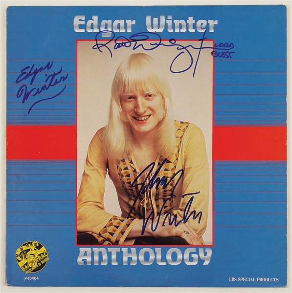 Johnny & Edgar Winter Signed "Anthology" Album