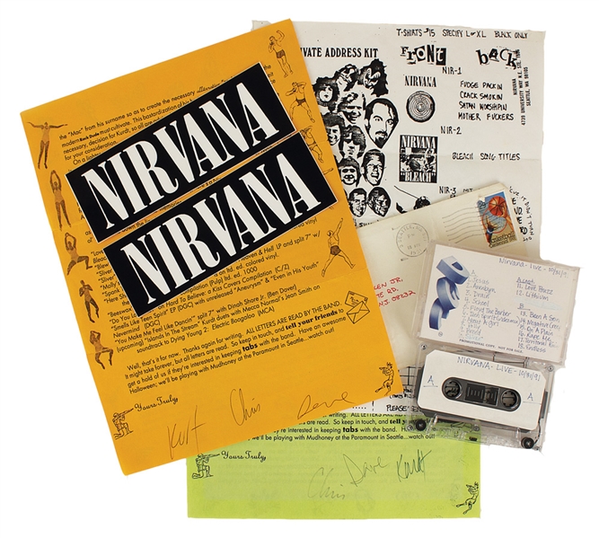 Nirvana Signed Original 1991 Archive