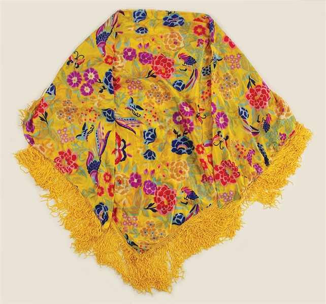 Stevie Nicks Owned & Worn Floral Fringed Shawl