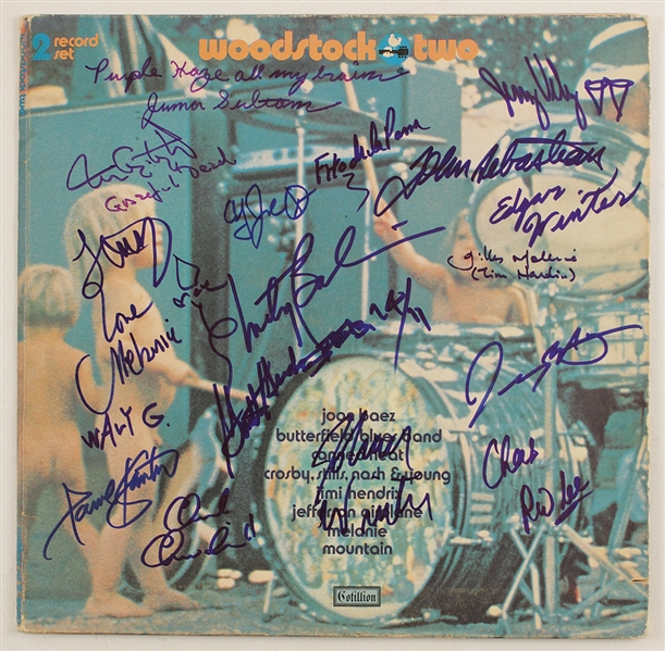 Woodstock Two Album Signed by 19 Performers